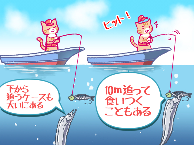 10m下から追うシーンもある